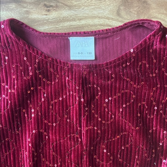 5 Zara Kids Holiday Bundle Sequined Dress Cable Knit Sweater Sparkly size 8-9 - Picture 5 of 12